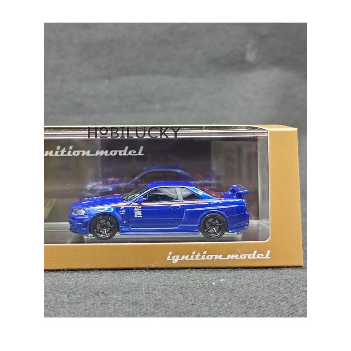 Ignition Model 1/64 Nissan Skyline GTR R34 R Tune Bayside Blue Resin