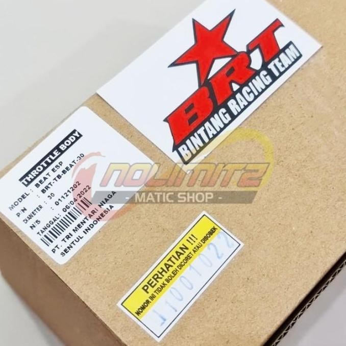 Throttle Body BRT Racing TB 30mm Honda Beat Vario Scoopy Spacy 110 FI