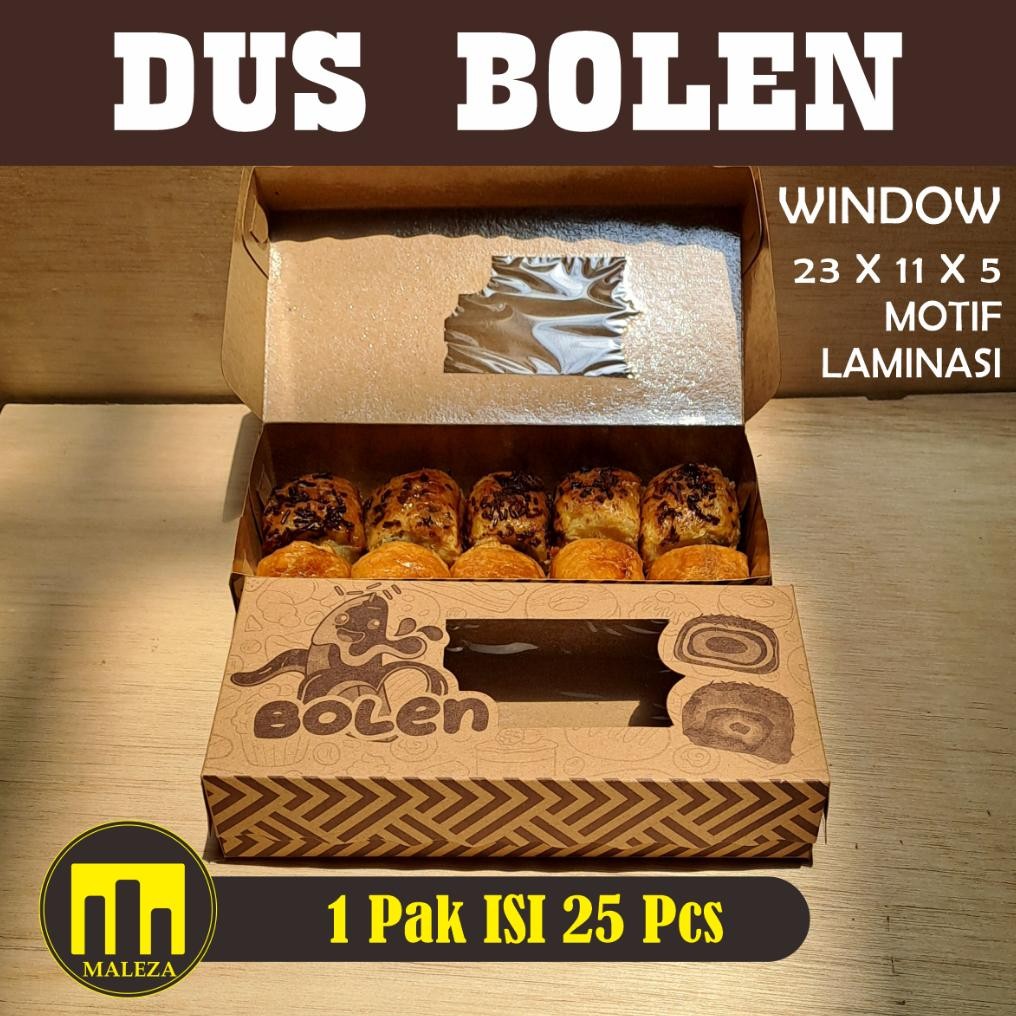 Dus Bolen/Box Bolen/Kotak Bolen/Kemasan Bolen 23x11x5 Isi 25 Pcs Nugi
