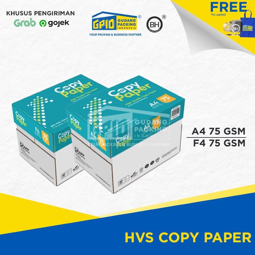 

(GOSEND/GRAB) COPY PAPER - Kertas HVS (A4 / F4) 75 Gsm Nugi