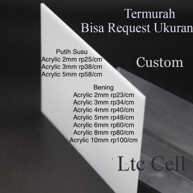

Acrylic susu 2mm A3 size 30x42Cm Akrilik Putih Susu Potong Laser Nugi