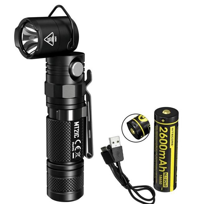 Nitecore Mt21C 1000 Lumen & Baterai 18650 - S Led Cree Xp-L Hd V6