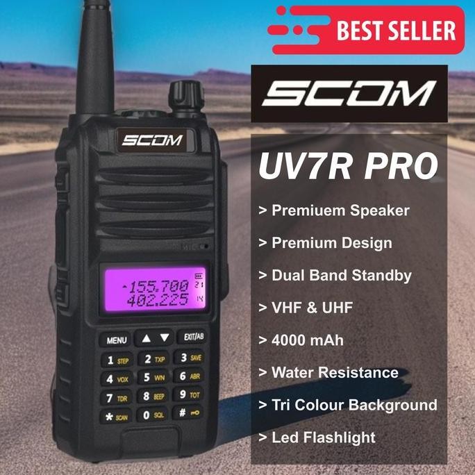 Ht Walkie Talkie Scom Uv7R Uv-7R Pro Premium Dualband Speaker Premium