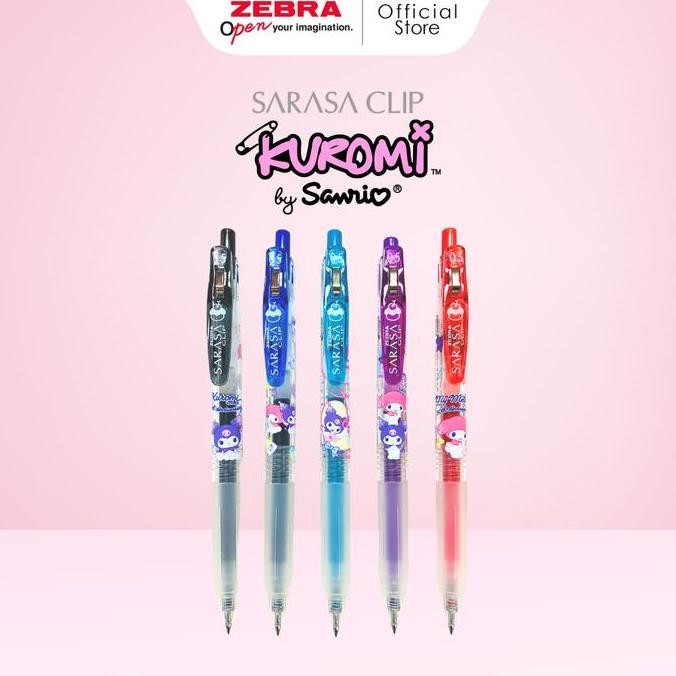 

ZEBRA Sarasa Clip JJ15 Pulpen Pena 0.5mm My Melody Kuromi Sanrio Series Limited Edition Retractable Ballpoint Pen Water Based Alat Tulis - Set 5