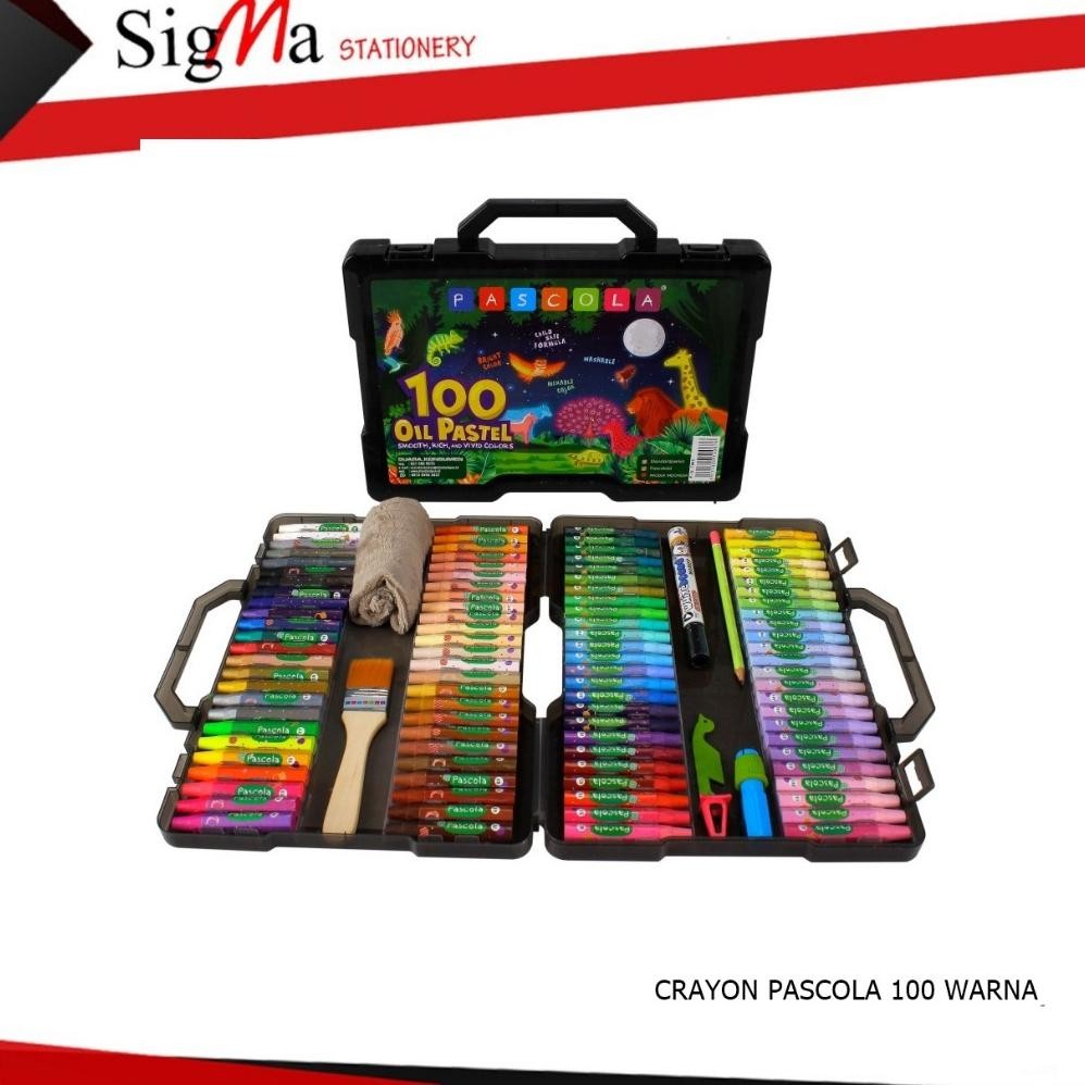 

Crayon Murah PASCOLA 100 warna Nugi