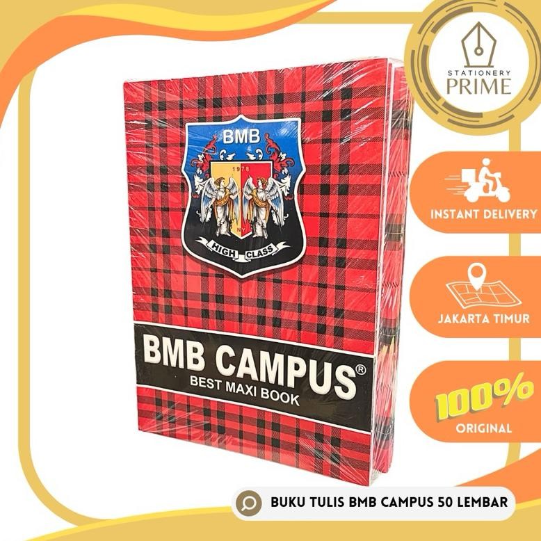 

Buku Tulis BMB / BMC Campus 50 Lembar ( 1 Pack Isi 10 Buku ) Nugi
