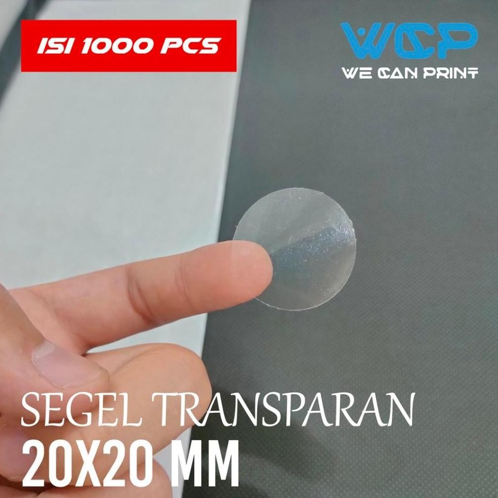

Sticker Bulat Segel 20mm Stiker Transparan Diameter 2 cm isi 1000 pcs Nugi
