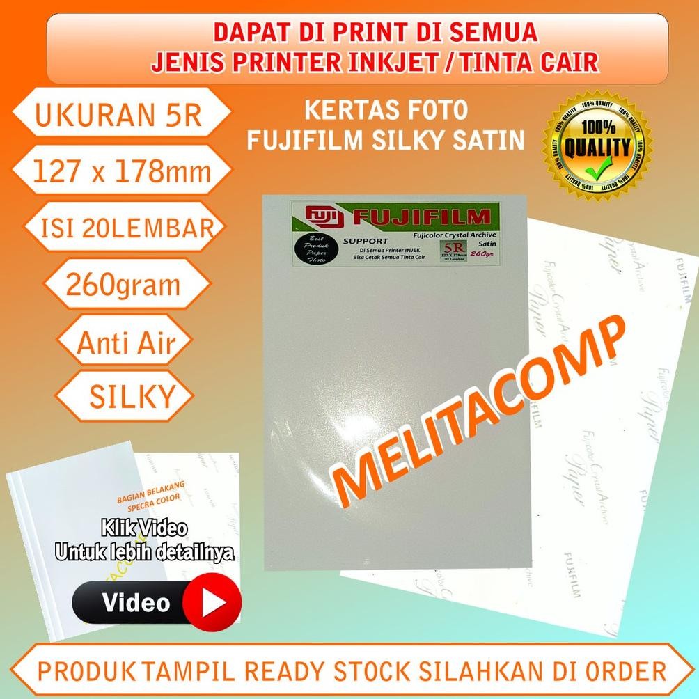 Kertas foto Fujifilm silky satin 5R photo paper Nugi
