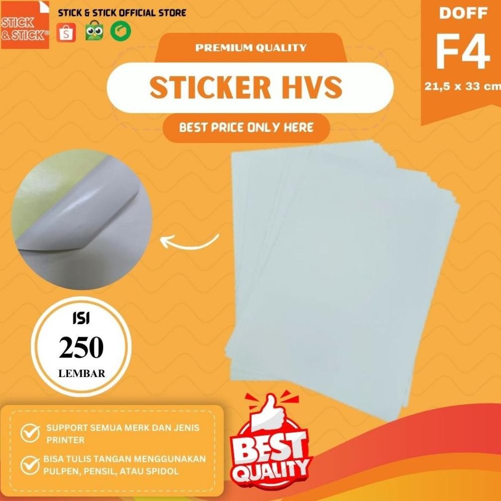 

FOLIO F4 STICKER HVS DOFF ULTIMATE QUALITY 250 LEMBAR Nugi