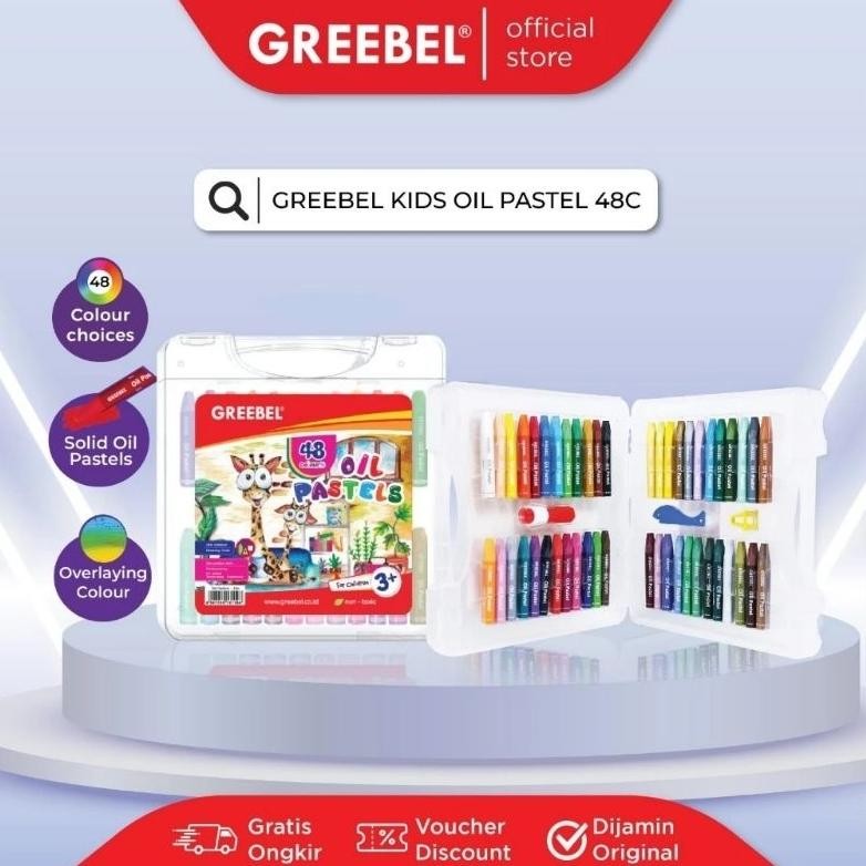 

GREEBEL Crayon 48 Warna / Oil Pastel Greebel 48 Warna Nugi