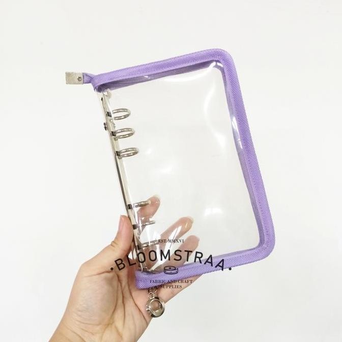 

Tersedia Clear Cover Binder A6 Zipper Ring 6 - Cover Mika Transparan Planner PVC