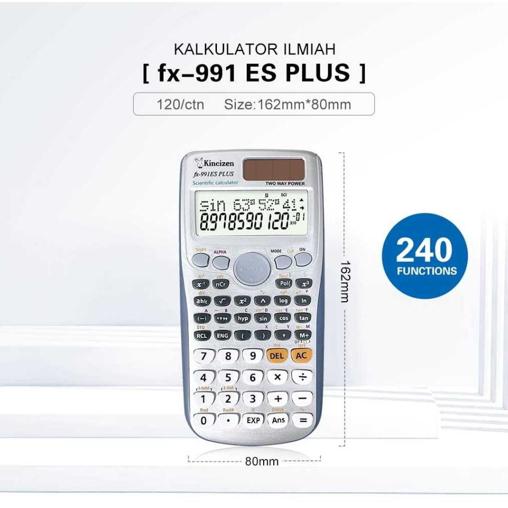 

Kalkulator Scientific KINCIZEN FX-991ES PLUS SCIENTIFIC FX-991ES PLUS kalkulator ilmiah fx 991 es plus Nugi