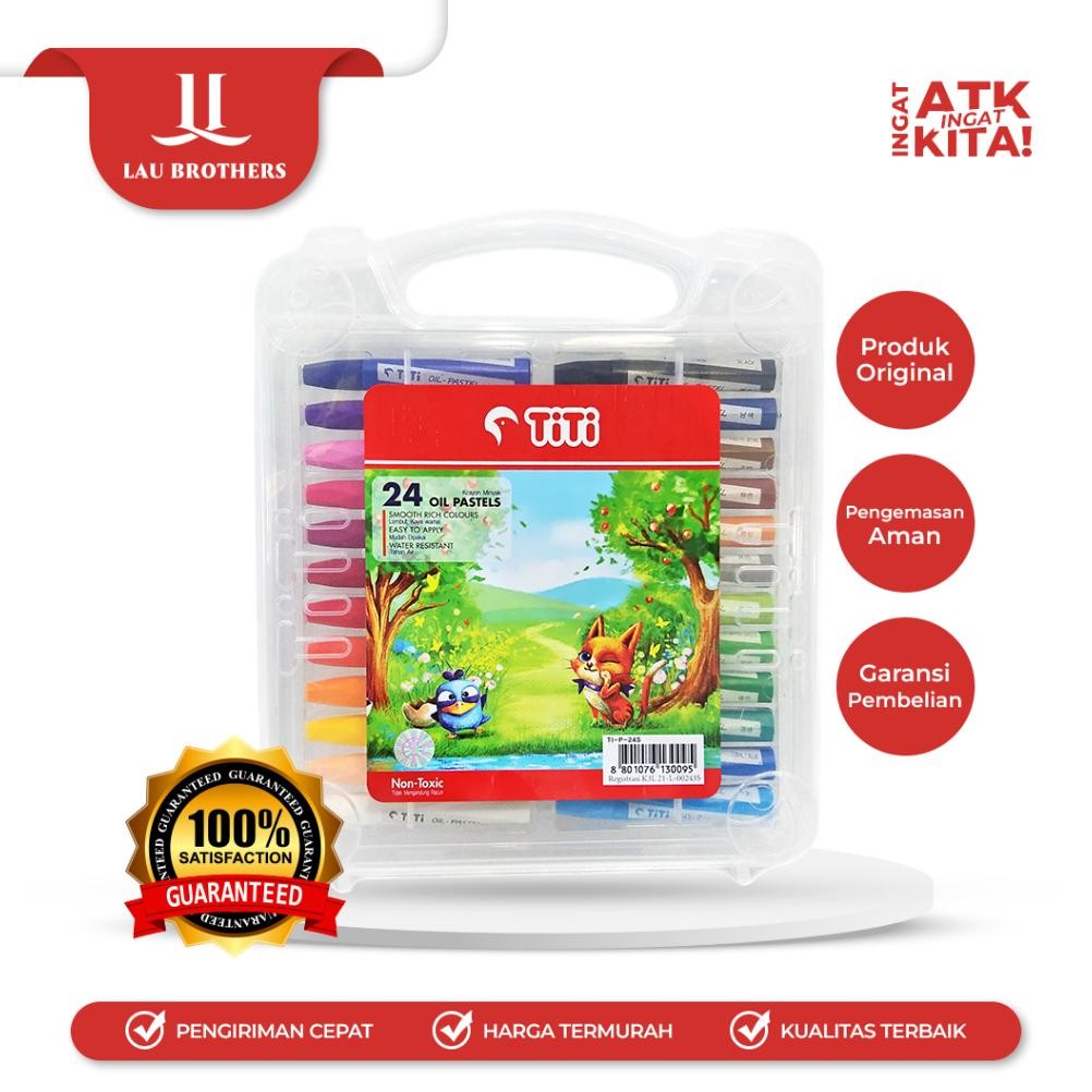 

TITI KRAYON MINYAK/ CRAYON OIL PASTEL 24 TI-P-24S (1SET) Nugi