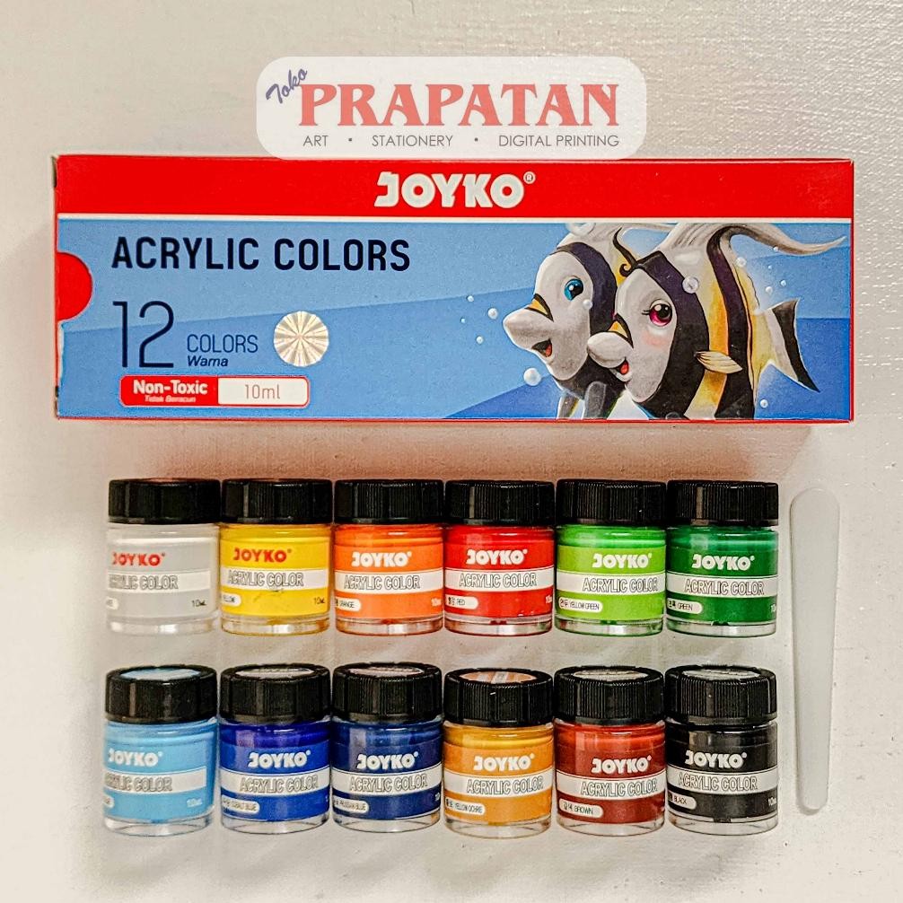 

Cat Akrilik Set Joyko 12x10ml | Joyko Acrylic Set Nugi