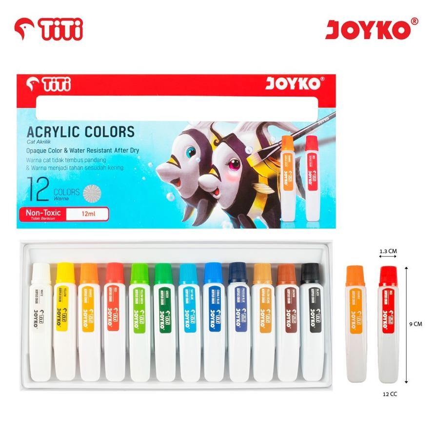 

Acrylic Colors Cat Akrilik JOYKO TiTi 12 warna ACC-12ML-12 Nugi
