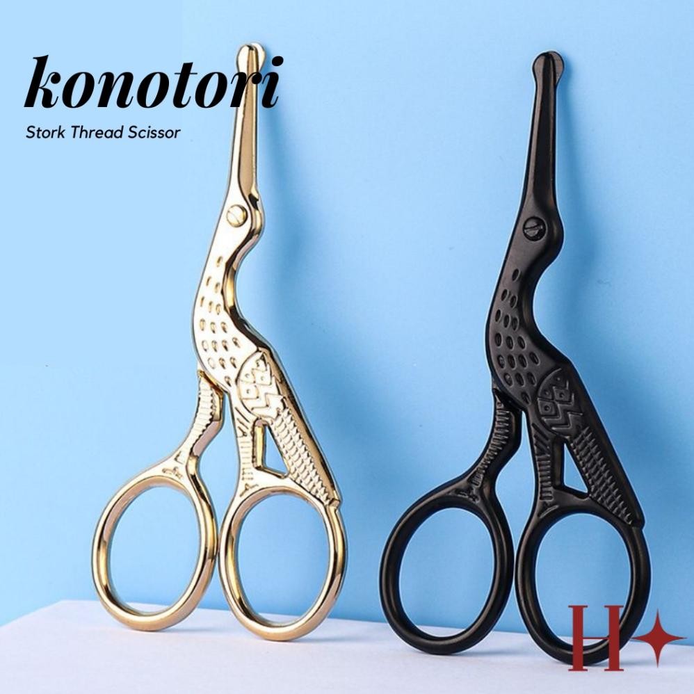 

H Konotori Gunting Estetik Benang Sulam Vintage Bentuk Bangau Nugi