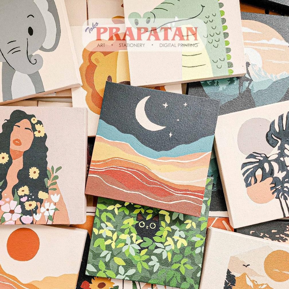 

Paint By Number 20x20cm With Wooden Frame | DIY Painting | Painting Kit Nugi