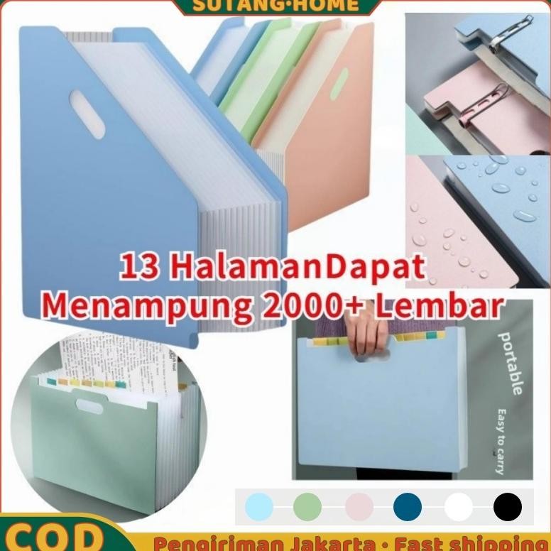 

SUTANGTemplate File Standing A4 File Folder Document Bag | Tas Document File 13 Sekat | FREE STICKERS | Desktop Tas File Penyimpanan Vertikal Kapasitas Besar | Sekolah Kantor Pelajar Berkas Kertas Folder Organizer Nugi