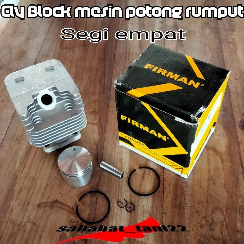 Cylinder Block Blok Komplit Mesin Potong Rumput Model segi empat 328 318 FIRMAN Nugi