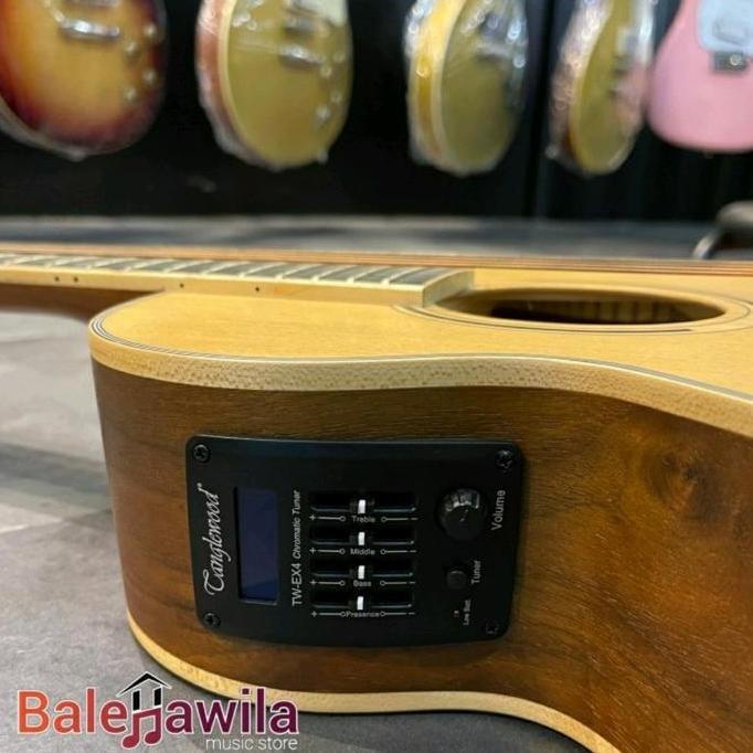 Gitar Akustik Elektrik Tanglewood Dbt Tce Bw + Tas