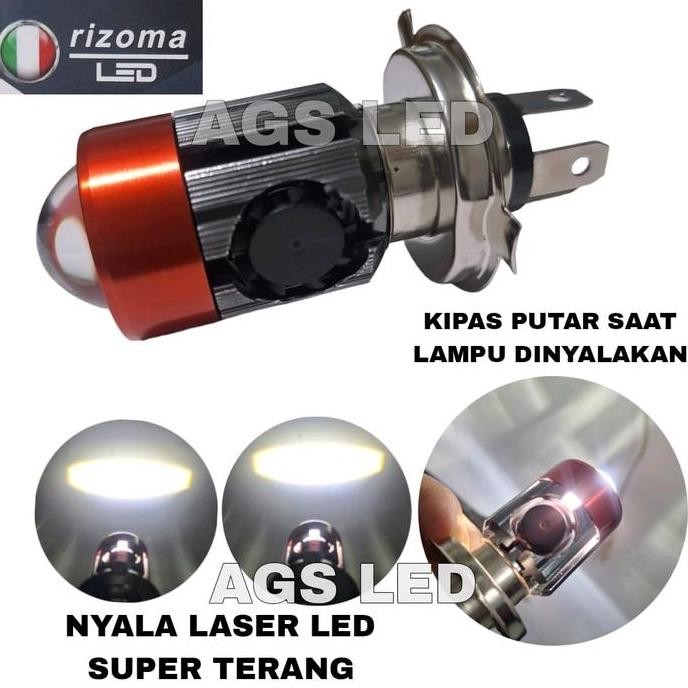 LAMPU UTAMA MOTOR LED H4 KIPAS LASER PRO SUPER TERANG / LAMPU HEADLAMP MOTOR H4 KIPAS / LAMPU UTAMA 