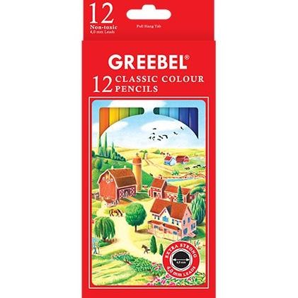 

[ SET ] Pensil Warna 12 Classic Colour Pencils - Greebel Panjang Nugi