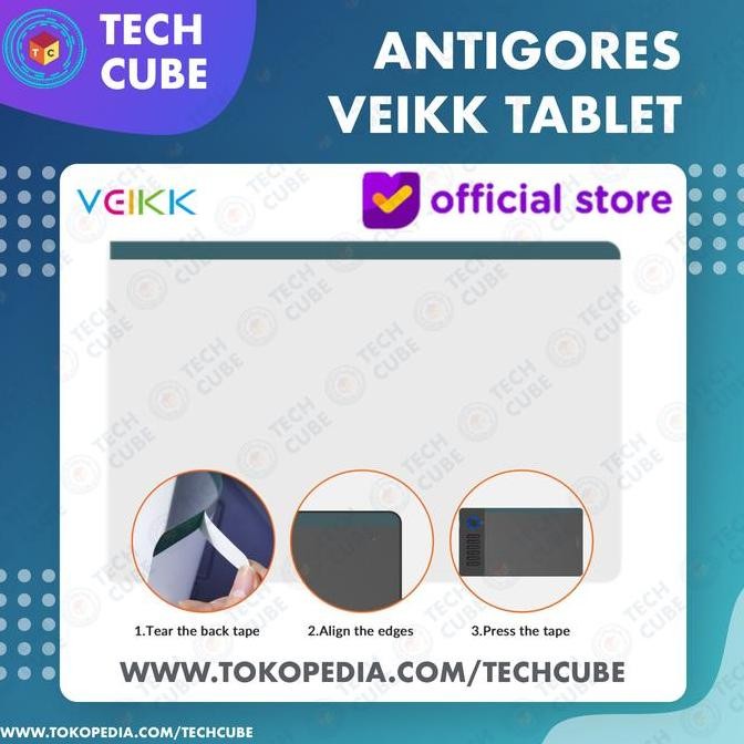 Tersedia Pelindung Layar Drawing Tablet VEIKK F01 Antigores Transparan Untuk VEIKK A30