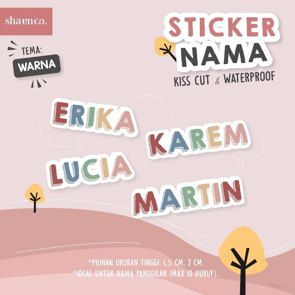 

Stiker Label Sekolah Kantor Nama Anak Cewe Cowo Waterproof Murah Custom Nugi