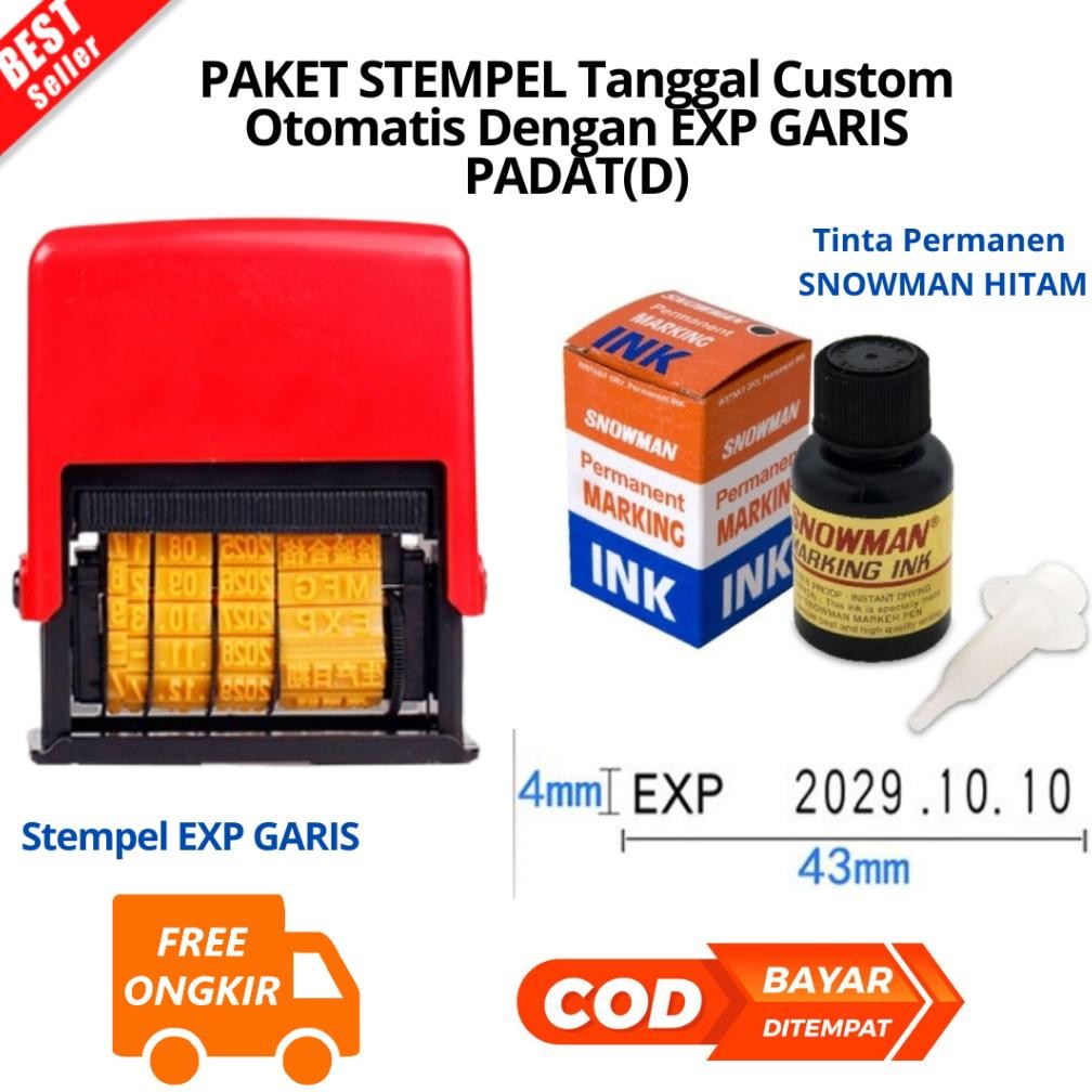 

[JIB] BAYAR DI TEMPAT Stempel Exp Permanen Tanggal Otomatis Dengan EXP Stempel Tanggal Dengan EXP Dater Date Stamp GARIS PADAT & TINTA SPIDOL PERMANENT SNWOMAN / SNOWMAN PERMANENT MARKING INK / REFFIL SPIDOL Nugi