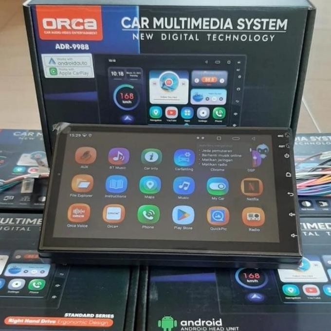HeadUnit ORCA Android 7 Inch ORCA ADR 9988 New Series Apple Car Play