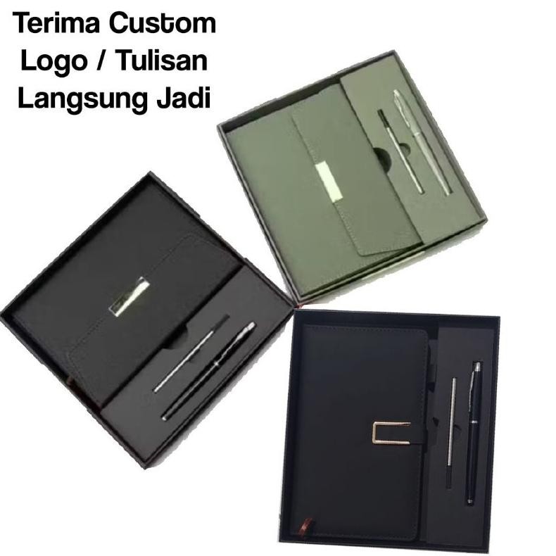 

AC-21 Souvenir Hampers Exclusive Buku Agenda Premium Custom Hampers Giftbox Giftset Notebook Custom Box Nugi