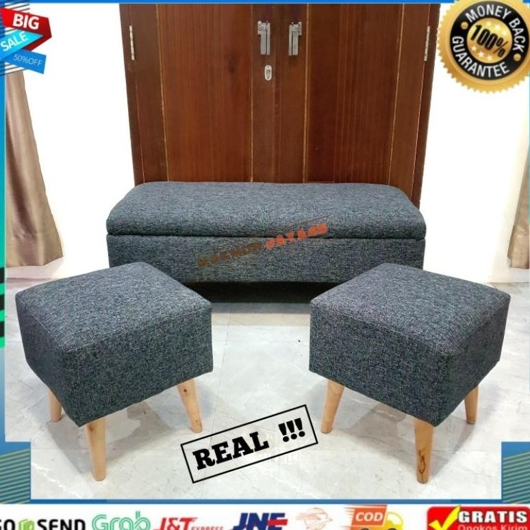 KANVAS - SOFA BENCH  / STOOL / SOFA MINIMALIS 1 SET Nugi