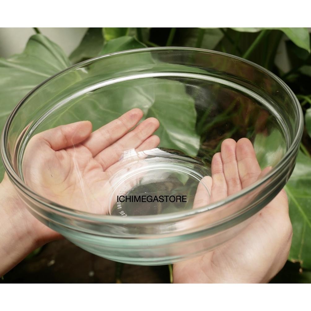 ICHIMEGASTORE Mangkuk Sayur Kaca Besar KIG Diameter 20 cm Mangkok Sayur Nugi