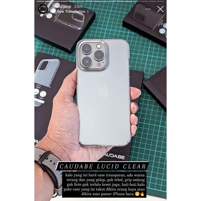 CASE IPHONE 13 PRO MAX 13 PRO MINI CAUDABE LUCID CLEAR CASING HARD IP