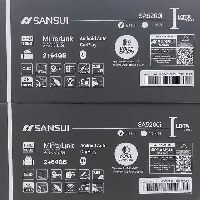 Android Sansui 9 inch / head unit tv double din deckless Sansui