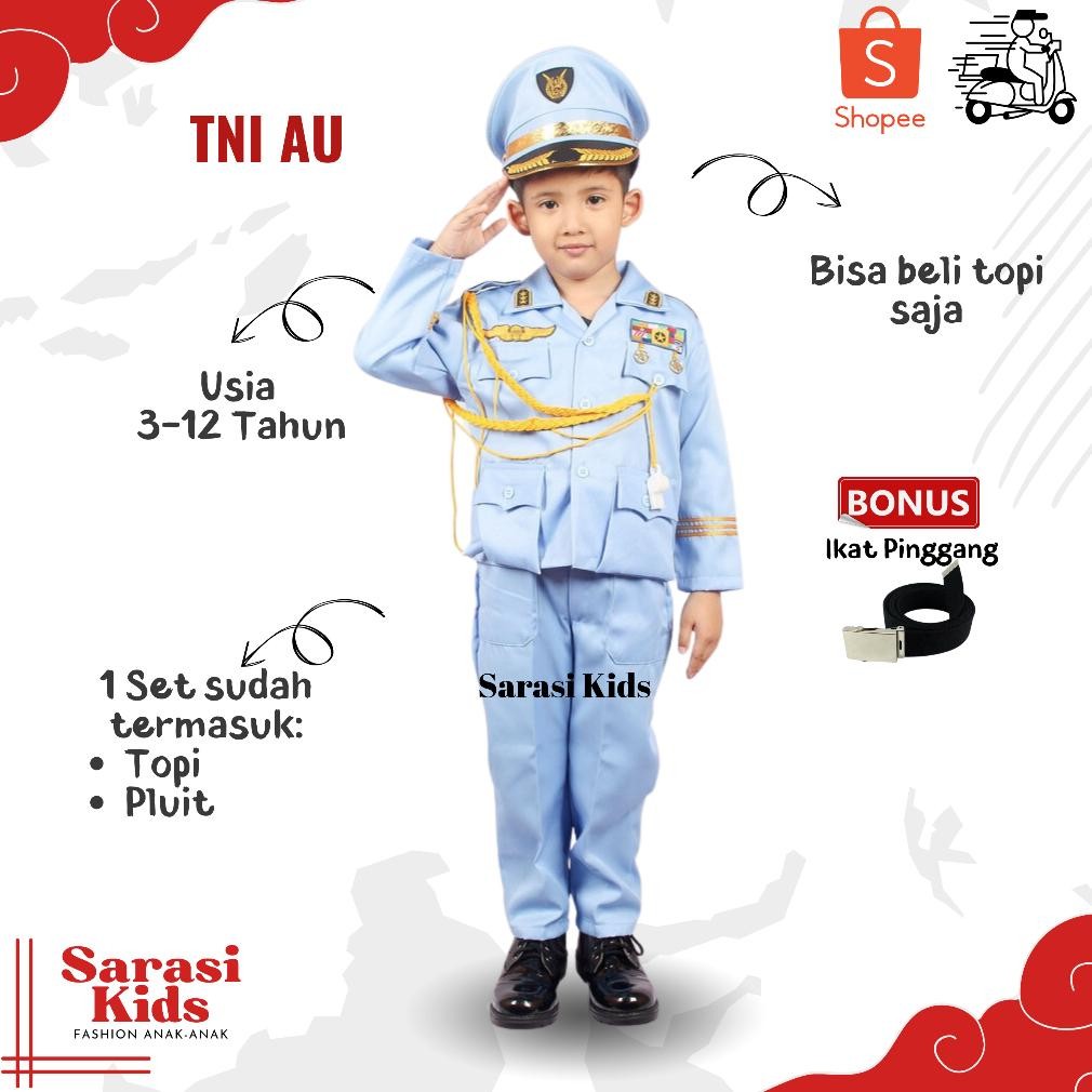 Baju tni au anak laki laki baju tni au udara anak anak setelan tni au anak laki laki  seragam tni au