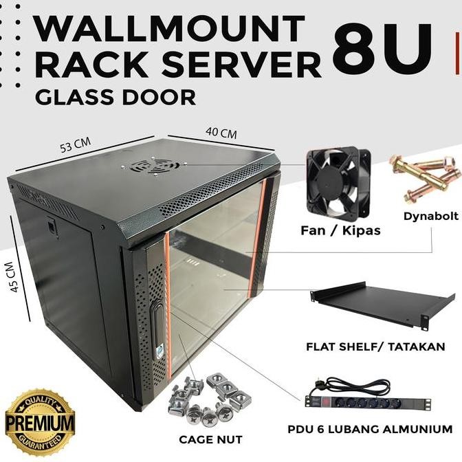 TERBARU - wallmount rack 8u murah / Rack server 8U