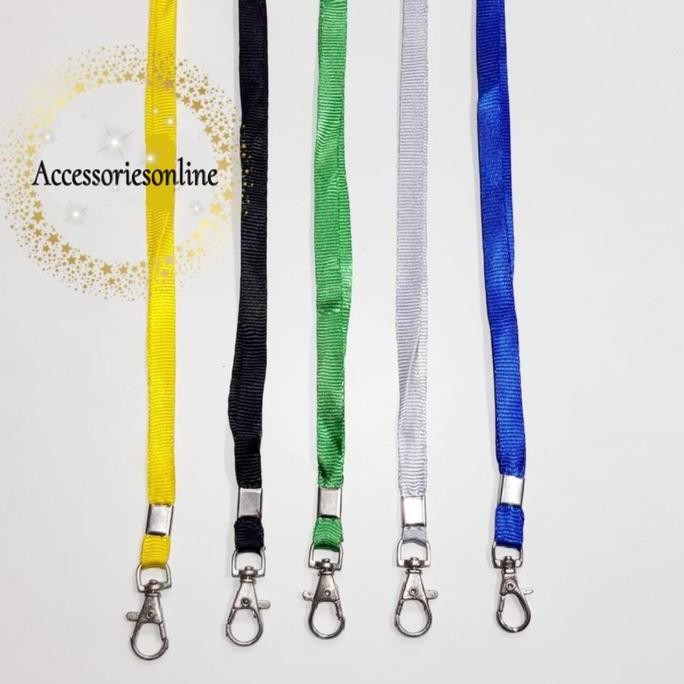 

Promo Tali Id Lanyard Polos 1Cm Cantelan\Tgantungan Lanyard Kilat Model Cantelan Per 100 Pcs