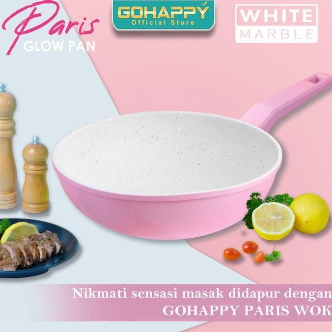 WOK GLOW PAN PARIS 24CM Panci Wokpan penggorengan GHP10 GOHAPPY