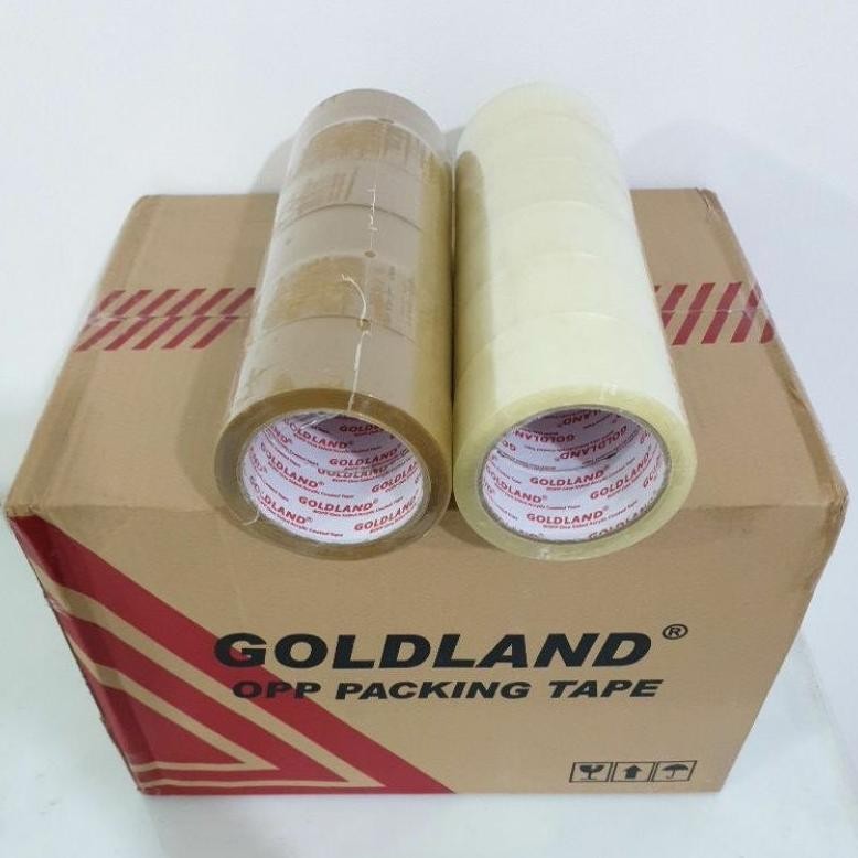 

Rd1- Lakban Bening Goldland 45 Mm X 72 Yard Super Rekat Berkualitas Kualitas Daimaru