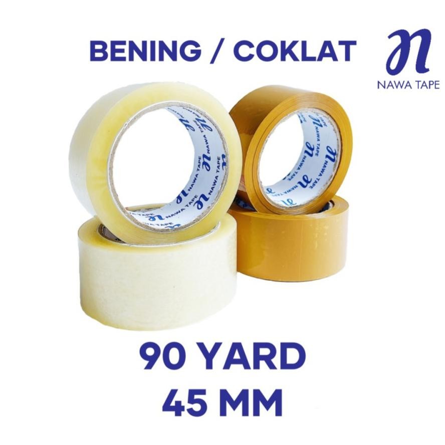 

Rd1- Lakban Bening Coklat 45 Mm X 90 Yard Isolasi Selotip Nawa Tape