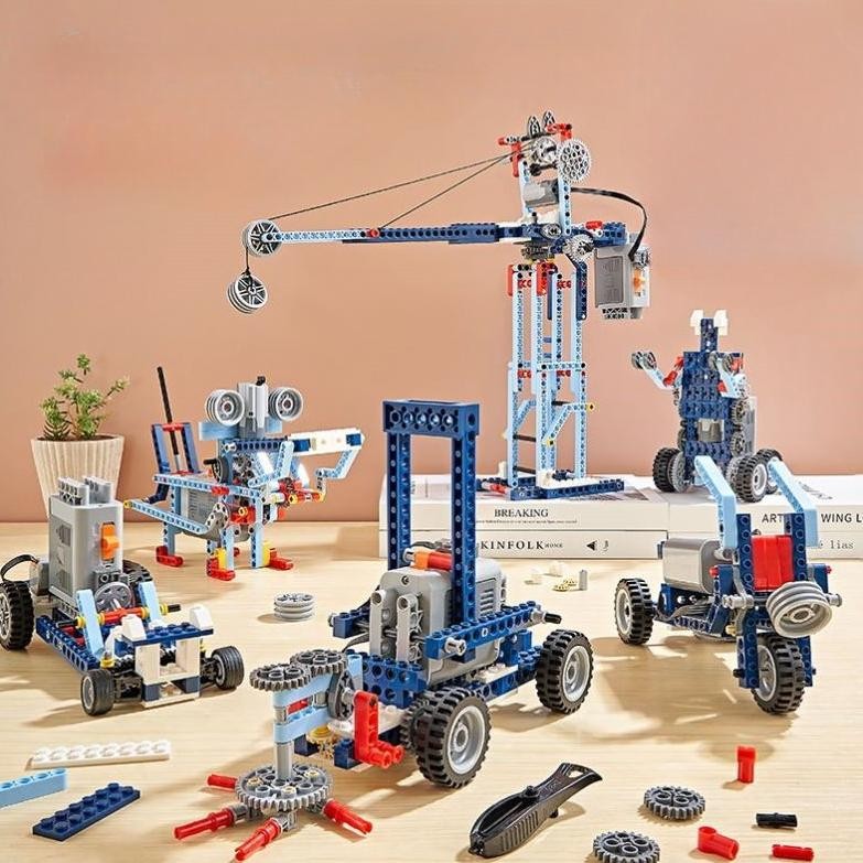 Terlaris Lego 9686 Alat Pembelajaran Partikel Kecil, Set Mesin Mekanik Sains Dan Teknologi Yang Dapa