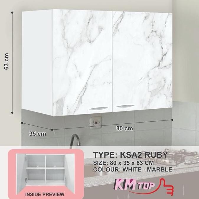 Laci Minimalis Kitchen Set Atas Minimalis 2 3 Pintu / Rak Atas Dapur Cantik / Lemari Gantung Dapur M