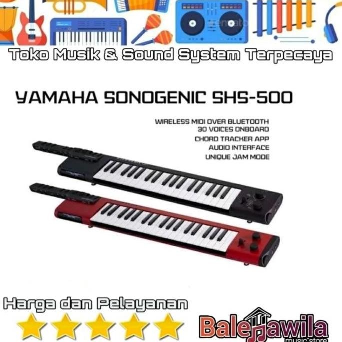 Synthesizer Keytar Keyboard Gitar Yamaha Shs500 Shs 500