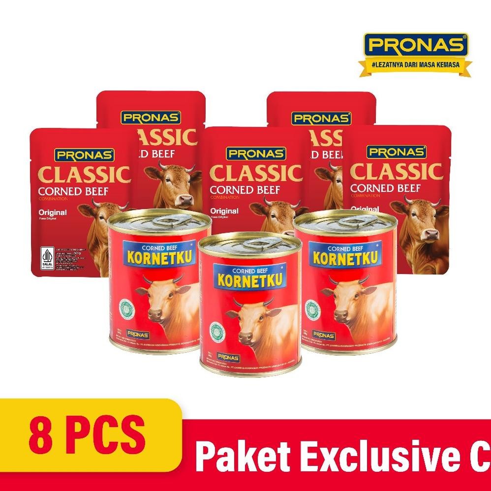 

NO_MORE PRONAS Paket Bundling Kornetku Kornet Sapi 340 gr (3pcs) & Kornet Sachet Original 50 gr (5pcs)