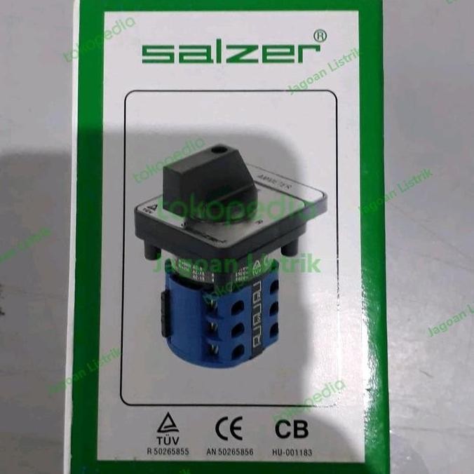 Selector Switch Salzer On Off On 4P 20A Rotary Switch 1-0-2 New Stok