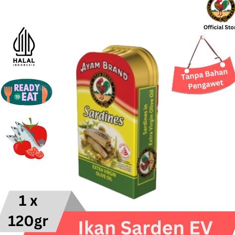 

NO_MORE Ayam Brand - Ikan Sarden Kaleng Extra Virgin Olive Oil 120gr