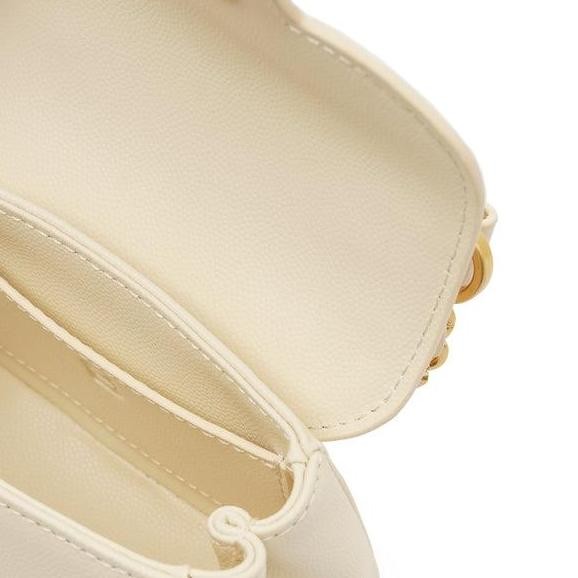 Buttonscarves Alma Leather Micro Bag - Chalk