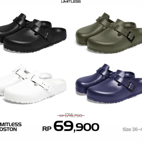 Sandal Slop Wanita Boston Eva Ringan Nyaman Ringan Korean Style Casual