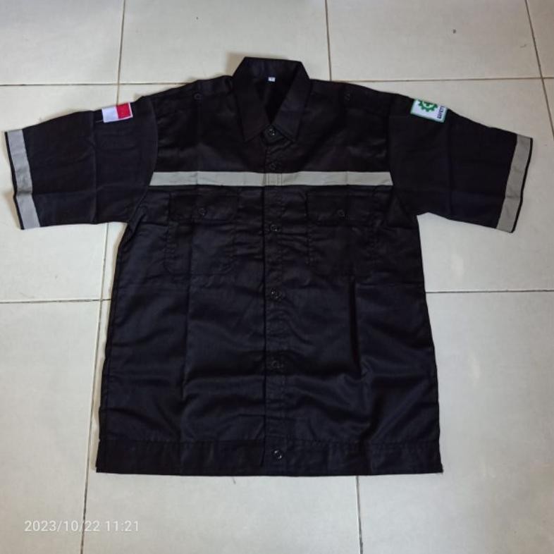 Seragam wearpack lengan PENDEK baju bengkel proyek safety